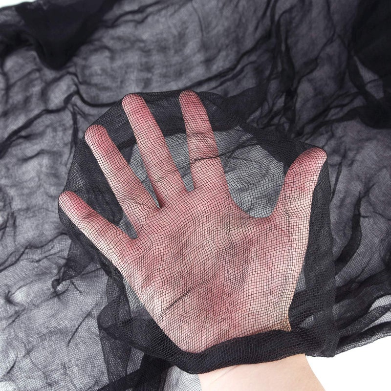 MIAHART Halloween Creepy Cloth Black Creepy Gauze Spooky Halloween Decorations for Haunted Houses Party Doorways Decor 6.5ft x13ft (2mx4m) - Image 4